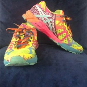 ASICS multicolored running shoes